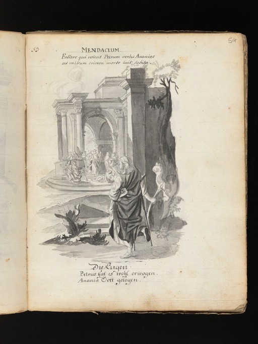 Allegorical and sacred subjects, and hermits. Drawings, ca. 1740.