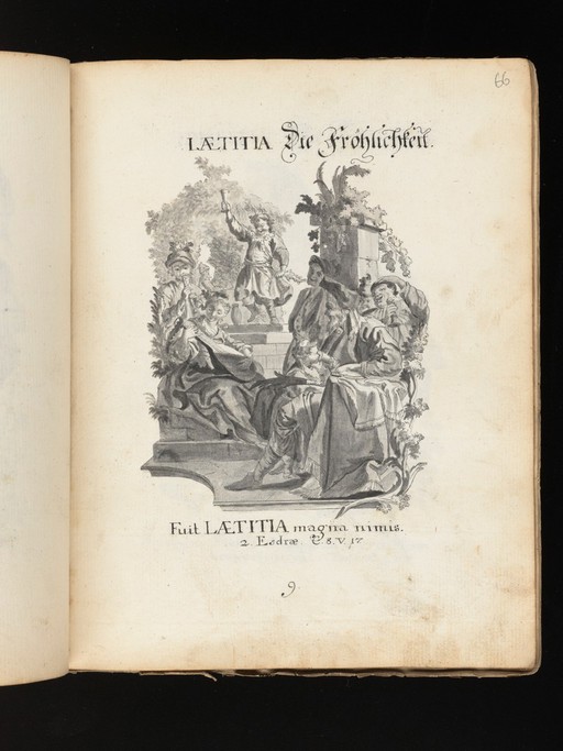 Allegorical and sacred subjects, and hermits. Drawings, ca. 1740.