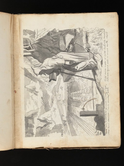 Allegorical and sacred subjects, and hermits. Drawings, ca. 1740.