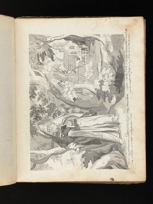 Allegorical and sacred subjects, and hermits. Drawings, ca. 1740.