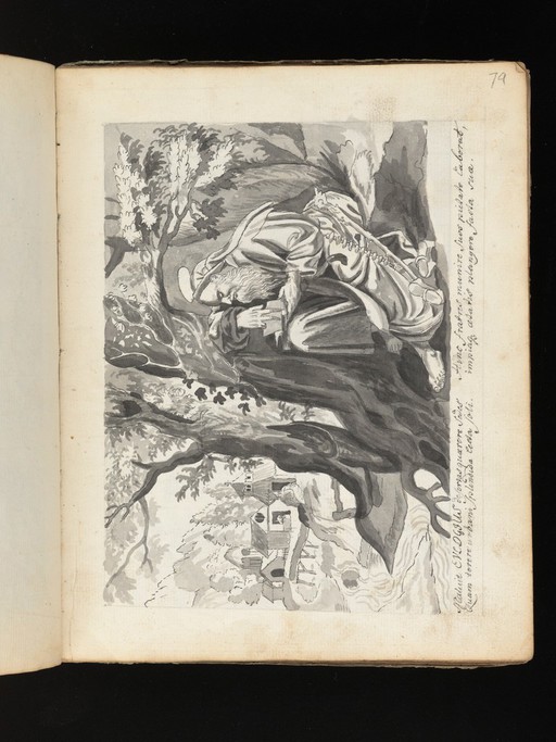 Allegorical and sacred subjects, and hermits. Drawings, ca. 1740.