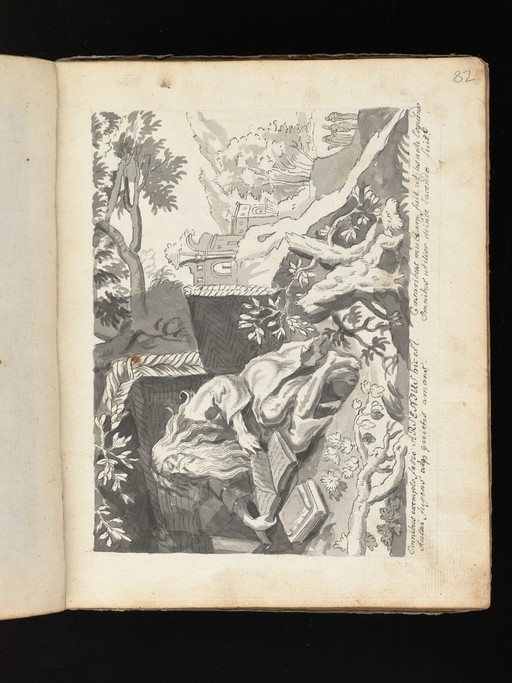 Allegorical and sacred subjects, and hermits. Drawings, ca. 1740.