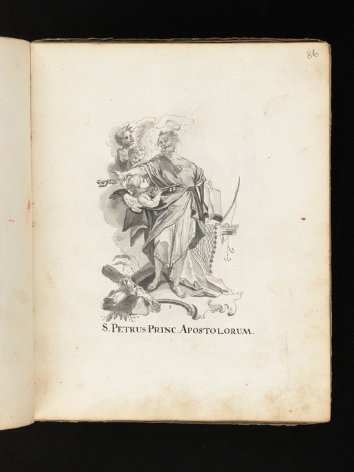 Allegorical and sacred subjects, and hermits. Drawings, ca. 1740.