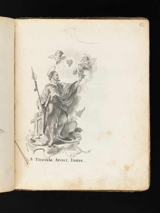 Allegorical and sacred subjects, and hermits. Drawings, ca. 1740.