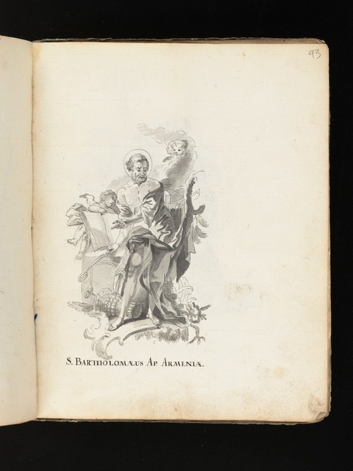 Allegorical and sacred subjects, and hermits. Drawings, ca. 1740.