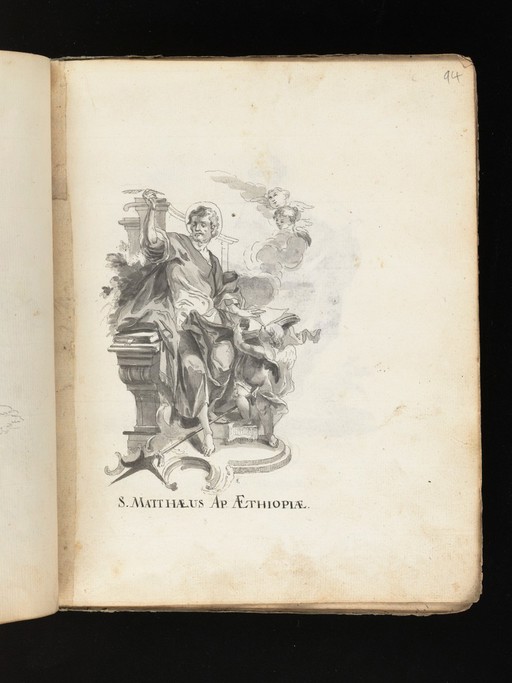 Allegorical and sacred subjects, and hermits. Drawings, ca. 1740.