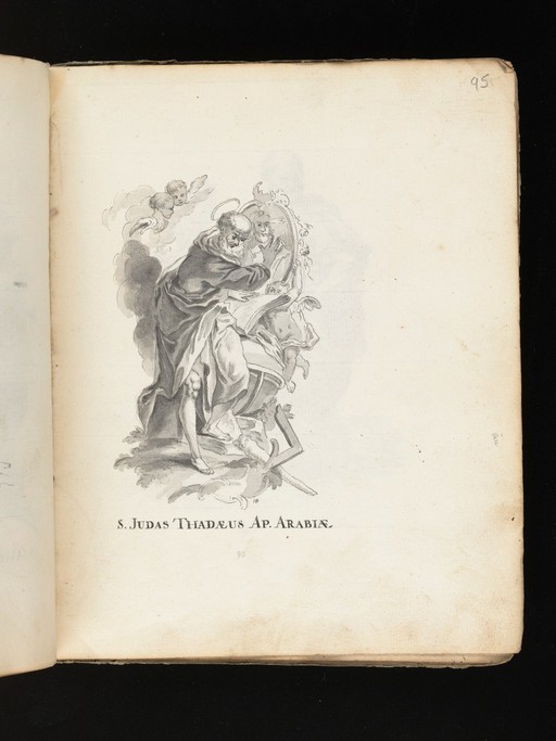 Allegorical and sacred subjects, and hermits. Drawings, ca. 1740.