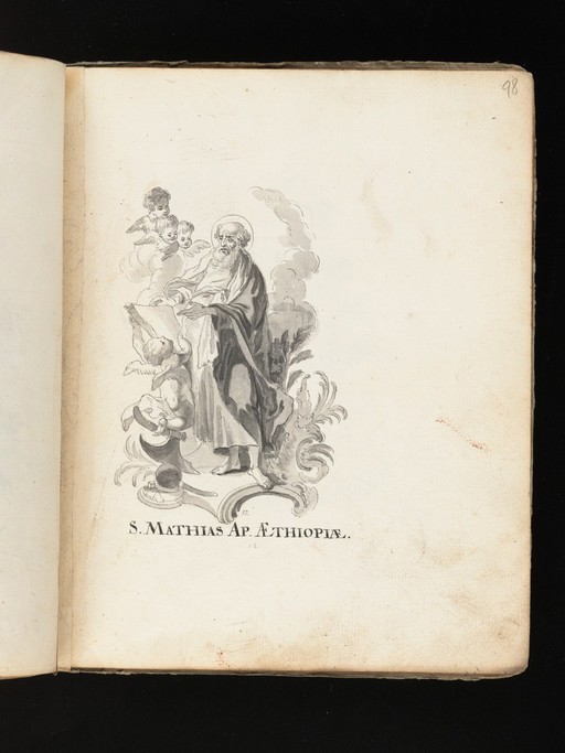 Allegorical and sacred subjects, and hermits. Drawings, ca. 1740.