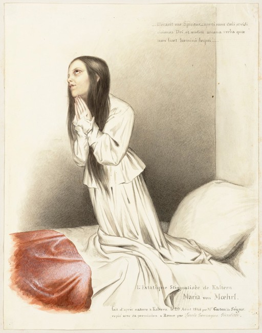 Maria von Moehrl, a girl with stigmata, 1846.