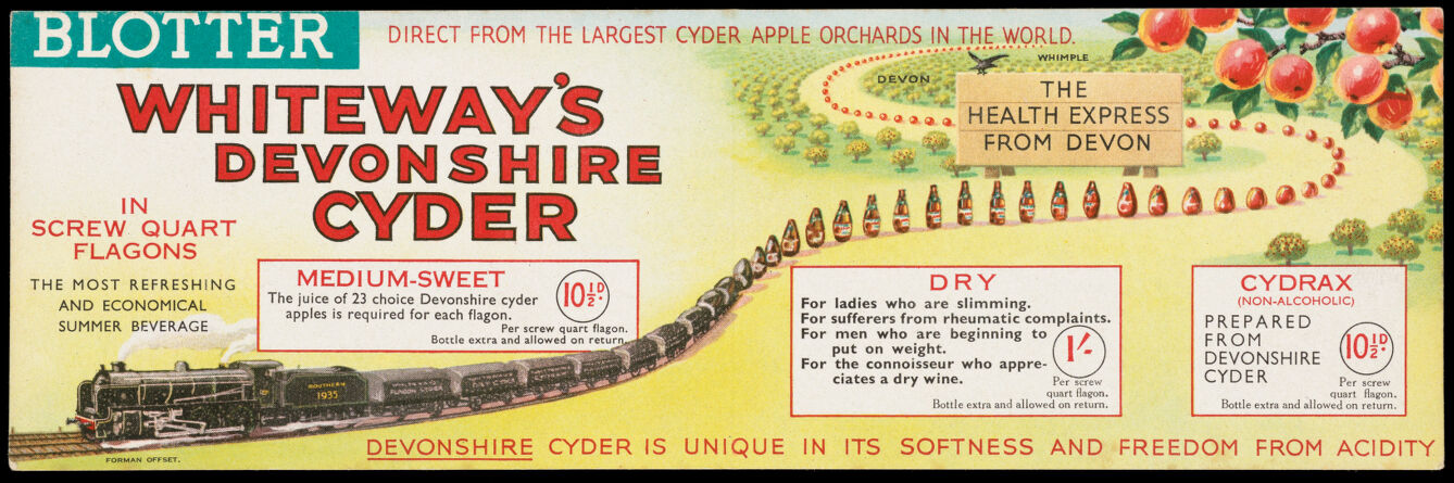 Whiteway's Devonshire Cyder in screw quart flagons : the most refreshing and economical summer beverage ... / Whiteways.