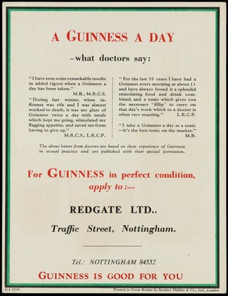 Order this large Guinness for the home : the large economical family size : Guinness is good for you / Redgate Ltd.