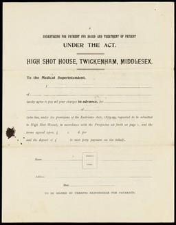 High Shot House, St. Margarets, Twickenham, Middlesex ... / resident medical superintendent: Thelwell Pike.