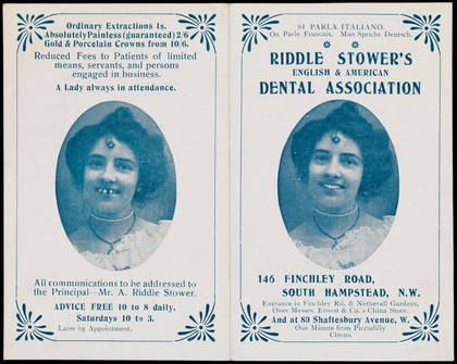 Riddle Stower's English & American Dental Association : 146 Finchley Road, South Hampstead, N.W.