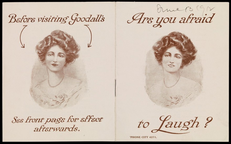 Are you afraid to laugh? / Goodall's Dental Institute.
