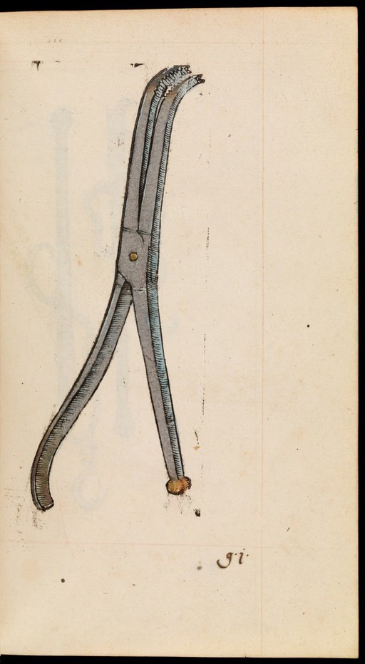 wood engraving of surgical instrument