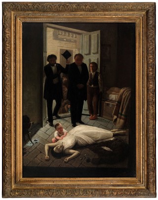 Yellow fever in Buenos Aires, 1871. Oil painting by Juan Manuel Blanes.
