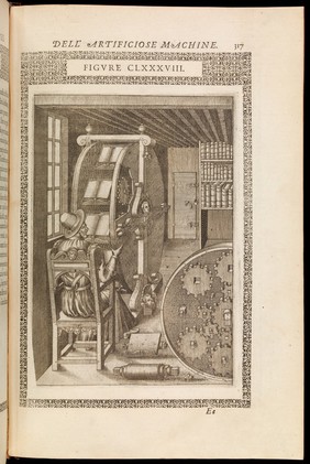 Le diverse et artificiose machine / del capitano Agostino Ramelli... Nellequali si contengono uarij et industriosi mouimenti, degni digrandissima speculatione, per cauarne beneficio infinito in ogni sorte d'operatione. Composte in lingua italiana et francese.