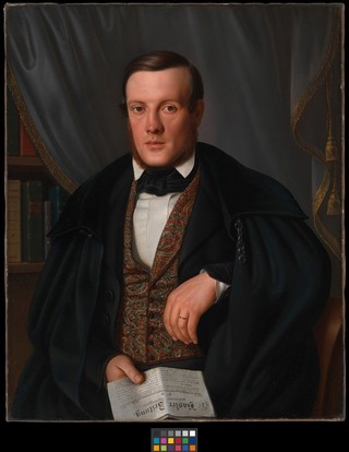 Louis (Ludwig) de Wette, physician of Basel. Oil painting by Amalia de Wette-Jersing, 1843.