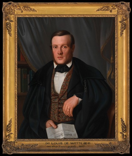 Louis (Ludwig) de Wette, physician of Basel. Oil painting by Amalia de Wette-Jersing, 1843.