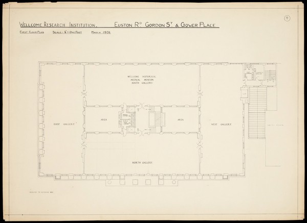 Plans and drawings relating to the Wellcome Building