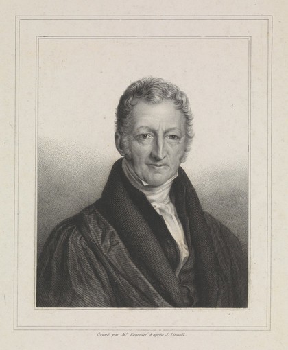 Thomas Robert Malthus. Stipple engraving by Félicie Fournier after John Linnell, ca. 1834.