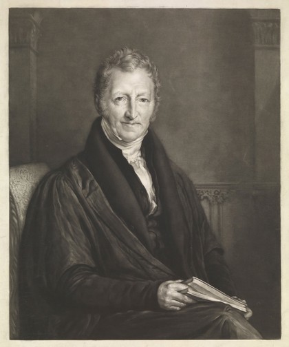 Thomas Robert Malthus. Mezzotint by John Linnell, 1834.