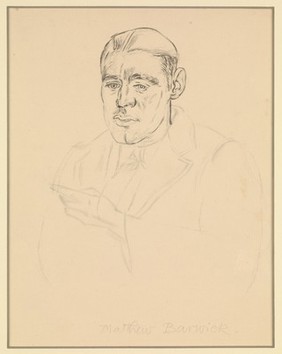 Matthew Barwick. Drawing by T. Hennell, ca. 1935.