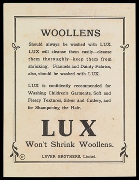 Advert for Lux