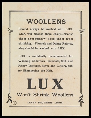 Advert for Lux
