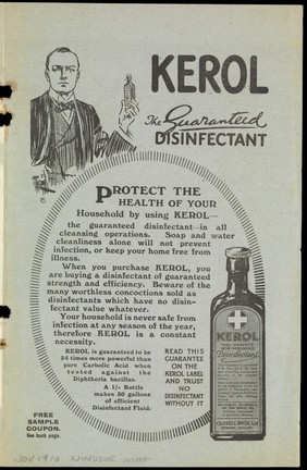 Advert for Kerol Disinfectant