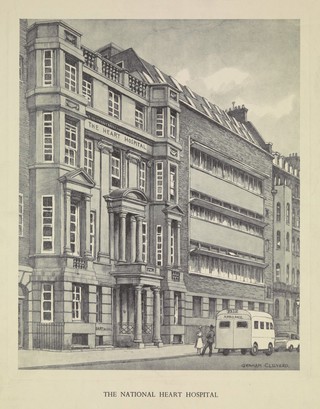 The National Heart Hospital, Westmorland Street, London. Photolithograph after G. B. Clilverd.