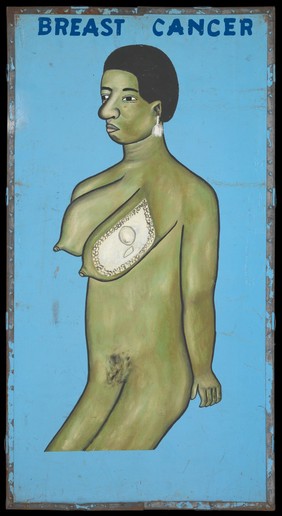 Disease and organs treated by a vodoo practitioner in Benin. Acrylic paintings, 199-.