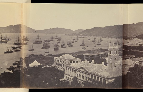 Hong Kong: panoramic view. Photograph by Felice Beato, 1860.