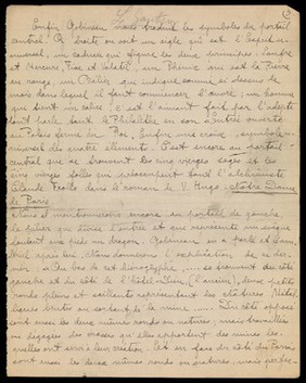 Les monuments alchimiques de Paris. L'unité de la matière. Author's holograph MSS. The first work contains a rough pen-drawing of the tomb of Étienne Yves 1467 in Nôtre Dame de Paris. Produced in Paris. From the Library of Lionel Hauser of Paris with his press-mark label 'L.H.61'.