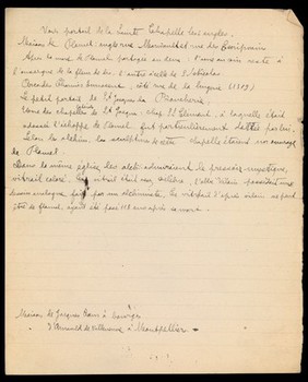 Les monuments alchimiques de Paris. L'unité de la matière. Author's holograph MSS. The first work contains a rough pen-drawing of the tomb of Étienne Yves 1467 in Nôtre Dame de Paris. Produced in Paris. From the Library of Lionel Hauser of Paris with his press-mark label 'L.H.61'.