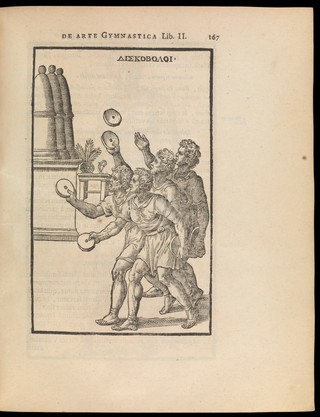 De arte gymnastica libri sex. In quibus exercitationum vetustarum genera, loca, modi, facultates, & quidquid denique ad corporis humani exercitationes pertinet diligenter explicatur / Hieronymi Mercurialis Foroliviensis.