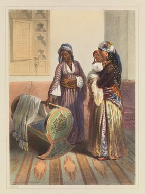 Habesh or Abyssinian Slave. In Oriental album : characters, costumes, and modes of life, in the valley of the Nile / with descriptive letter-press by James Augustus St. John ; illustrated from designs taken on the spot by E. Prisse.