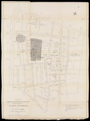 view Plan Showing the Ascertained Deaths from Cholera