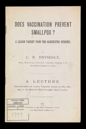 Lecture: Does vaccination prevent smallpox?