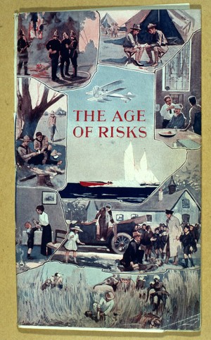 view The age of risks, cover illustration, 1914.