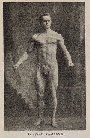 view Photograph of Hugh McAllum, muscleman from New Zealand.