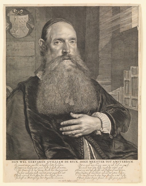 Willem de Rijck. Line engraving by C. de Visscher, 1655