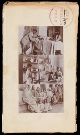 Sangareddy, Andhra Pradesh, India: people in hospital. Photograph by F.T. Shipham, ca. 1925.