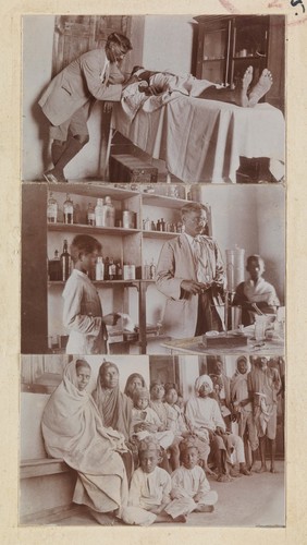 Sangareddy, Andhra Pradesh, India: people in hospital. Photograph by F.T. Shipham, ca. 1925.