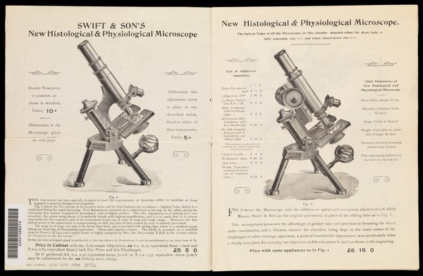 Swift & Son's new patent microscope.