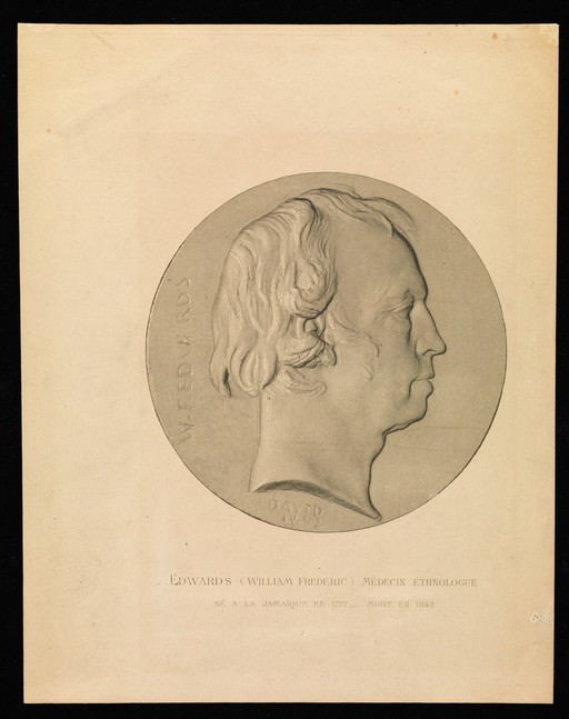 William Frédéric Edwards. Engraving after David D'Angers