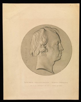 William Frédéric Edwards. Engraving after David D'Angers.