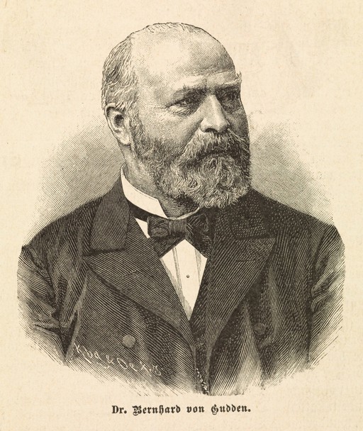Wood engraving of Bernhard Aloys von Gudden