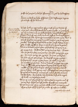 A page from Book of Nativities
