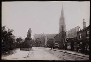 view Headingley, Yorkshire: St Michael's Church and the Shire Oak. Photograph by F. Frith, 1897.